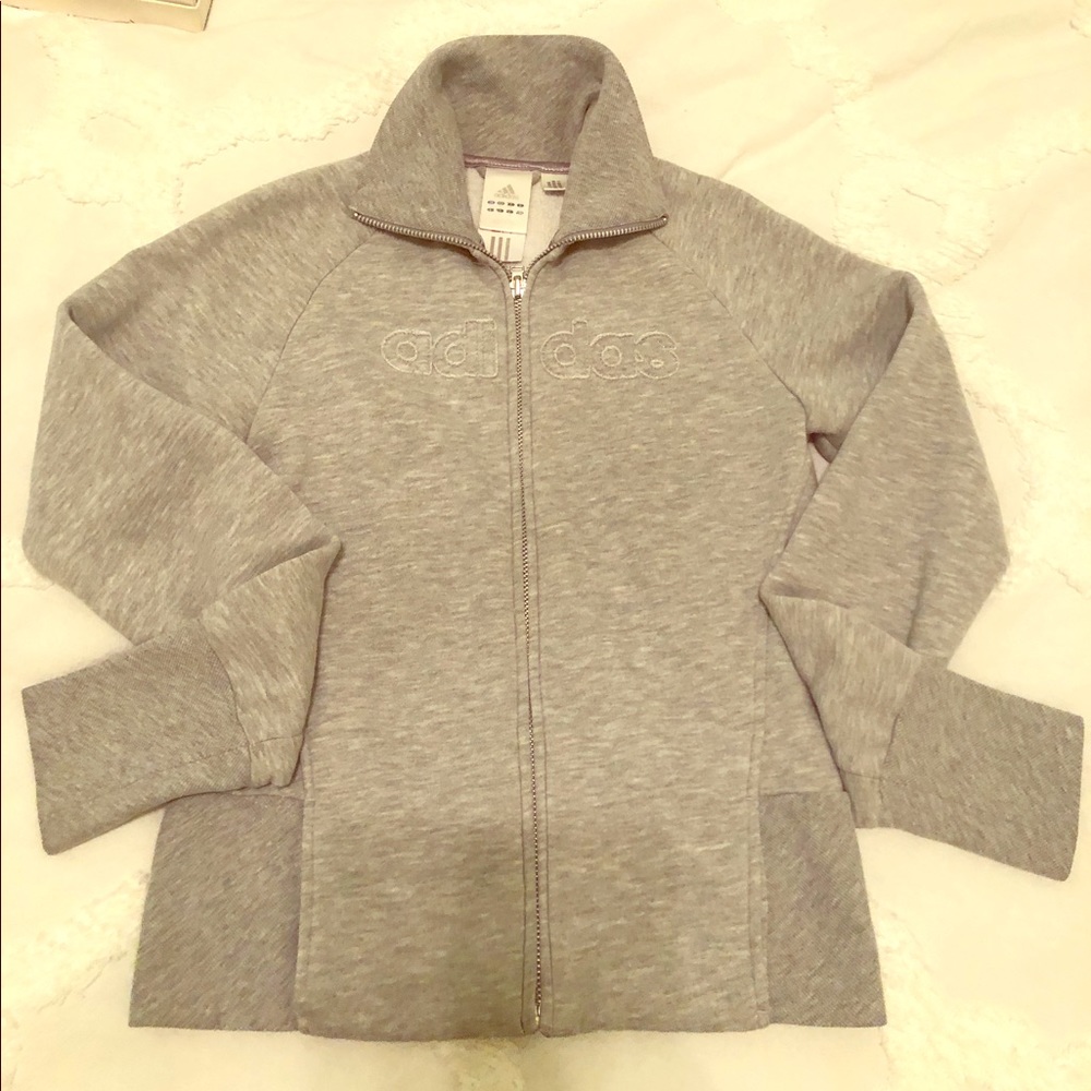 Adidas Zip Front Fitted Sweatshirt - Picture 3 of 7